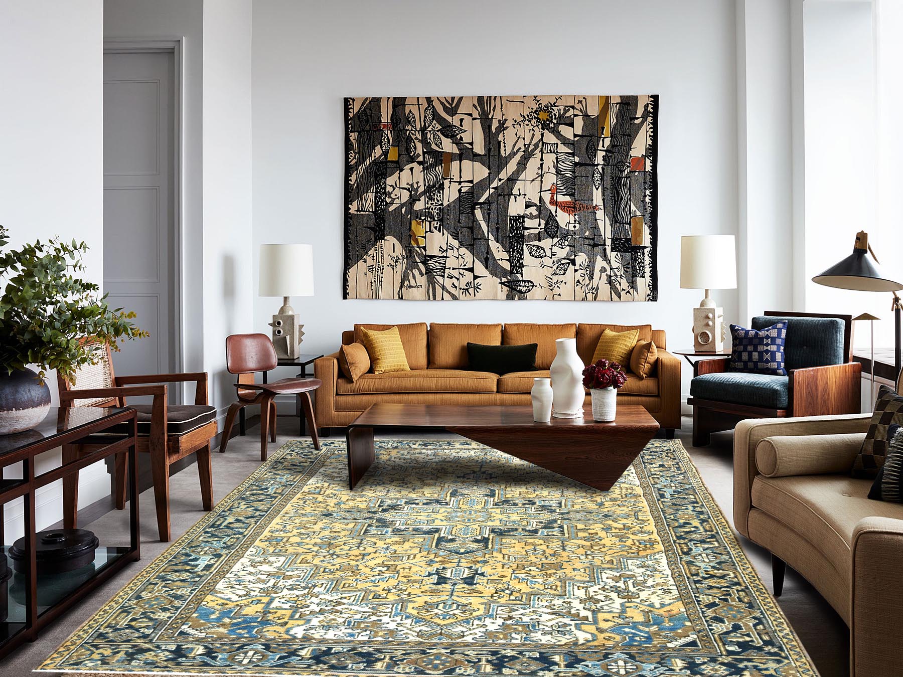 Overdyed & Vintage Rugs LUV741258